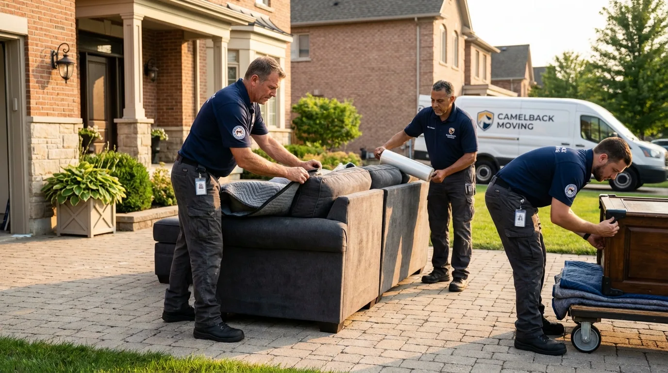 Large estate moving crew wrapping furniture in Fulton, KY